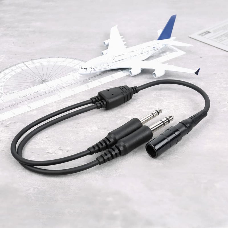 R SPIDER WIRELESS Aviation Headset to General Aircraft (GA) Adapter for Bose A20 Lemo 6Pin - Image 2